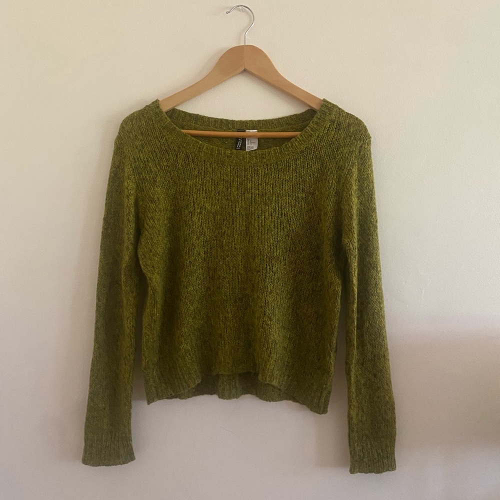 H&M Vibrant Olive Green Sweater